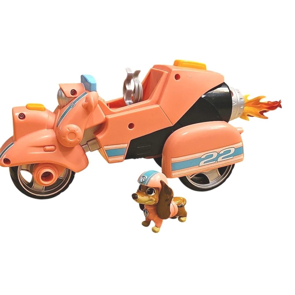 Paw Patrol Liberty Movie Scooter Motorcycle Vehicle‎ and Figure Pink 22